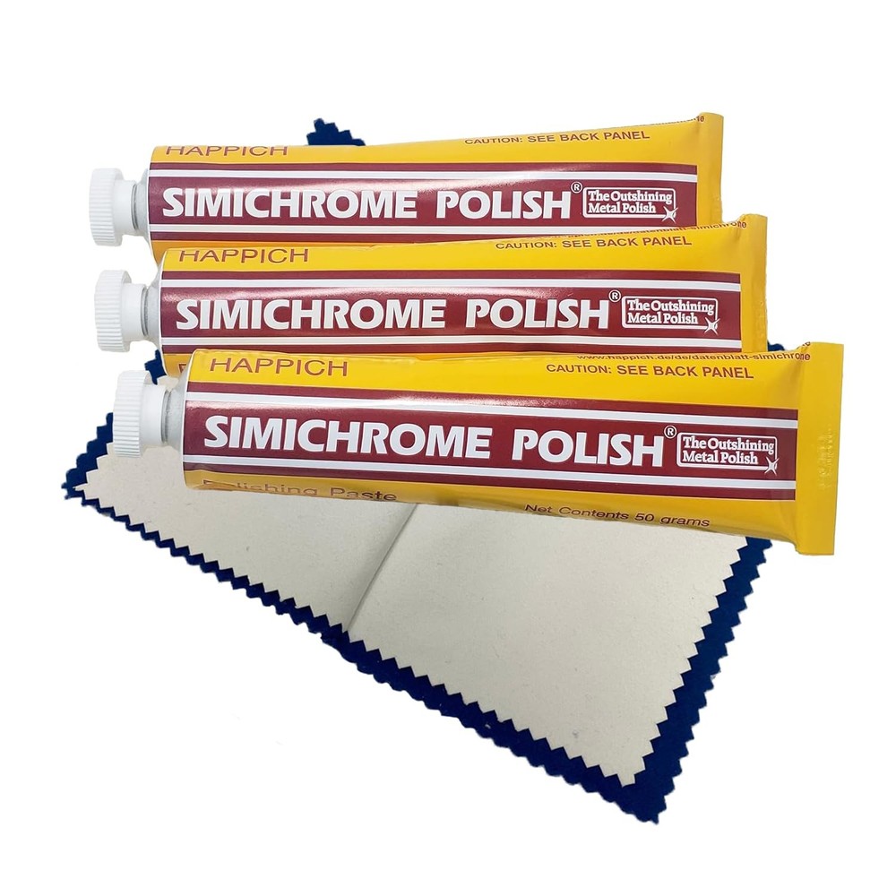 Simichrome Metal Polish Cream for Chrome Aluminum Jewelry Cleaning & Restoration