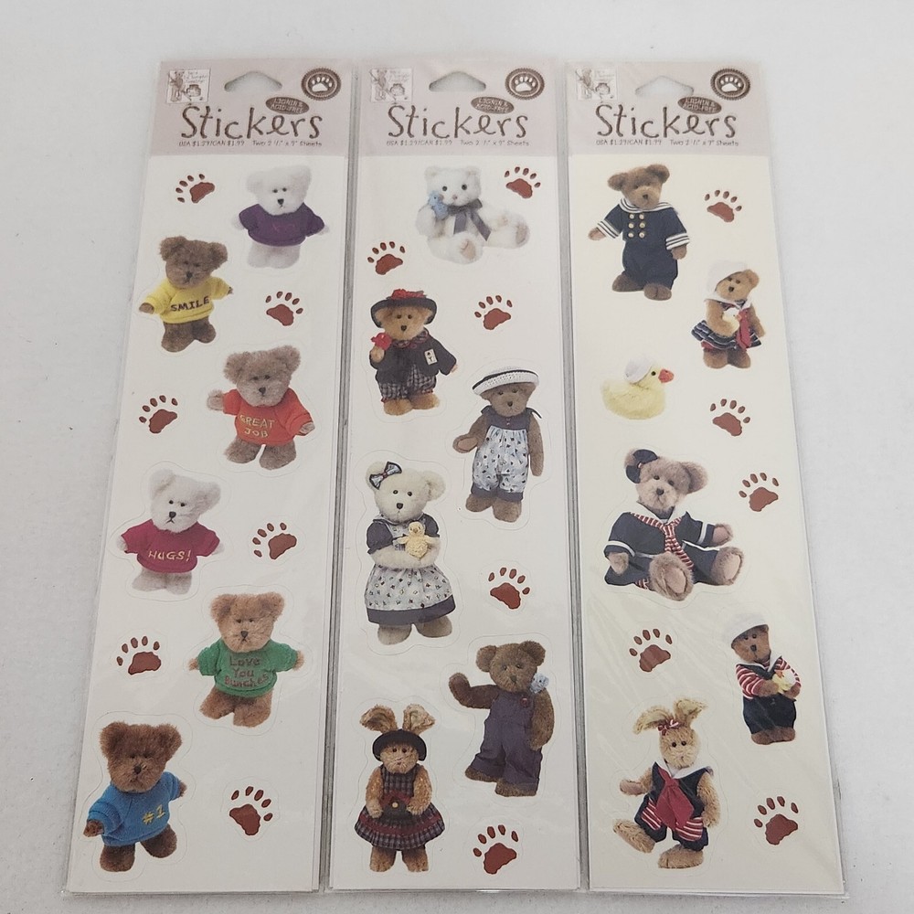 Vintage Boyd's Bear Lil Sumptin Acid-Free Stickers Ahoy Sealed Collectible-image
