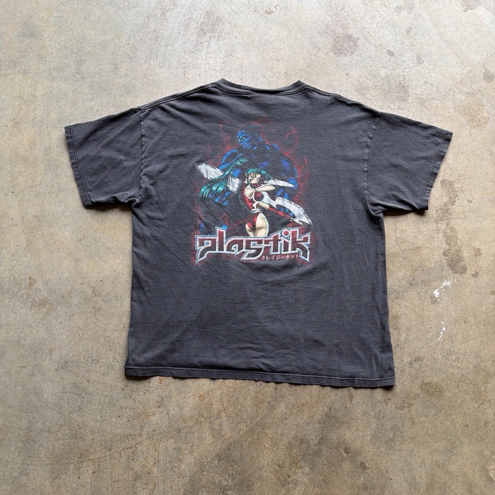 Vintage 90s Black Plastik Japanese Anime Movie Promo Hookups Tee Size XXL