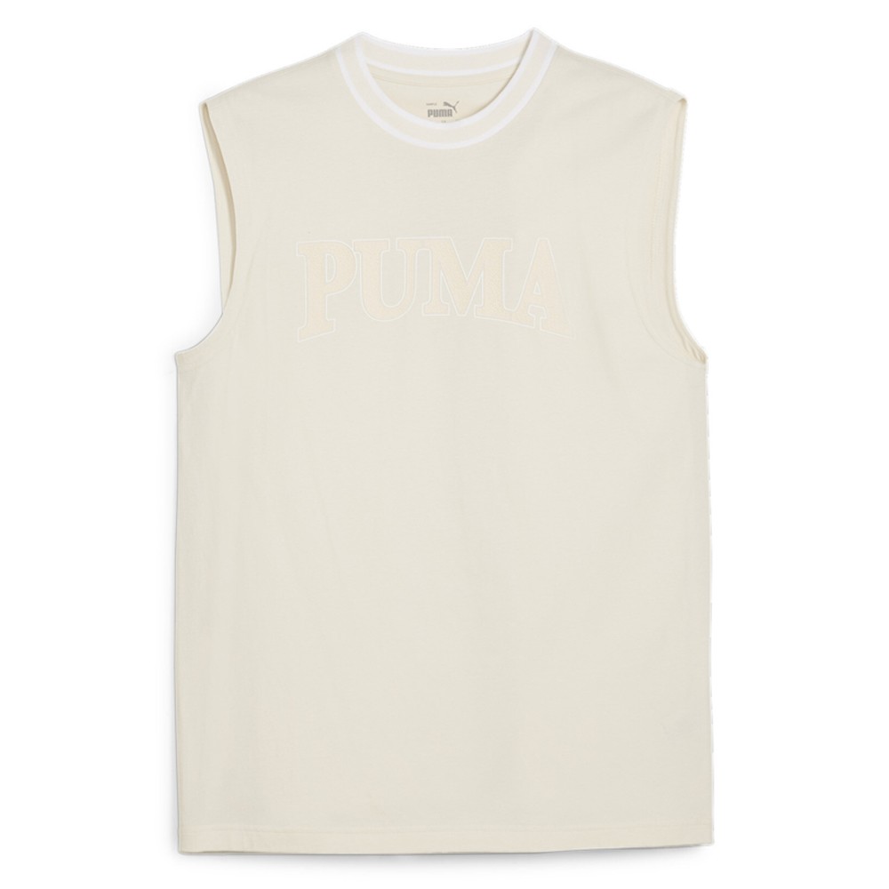 PUMA Squad Crew Neck Tank Top for Men White Athletic Casual Tee 67897487