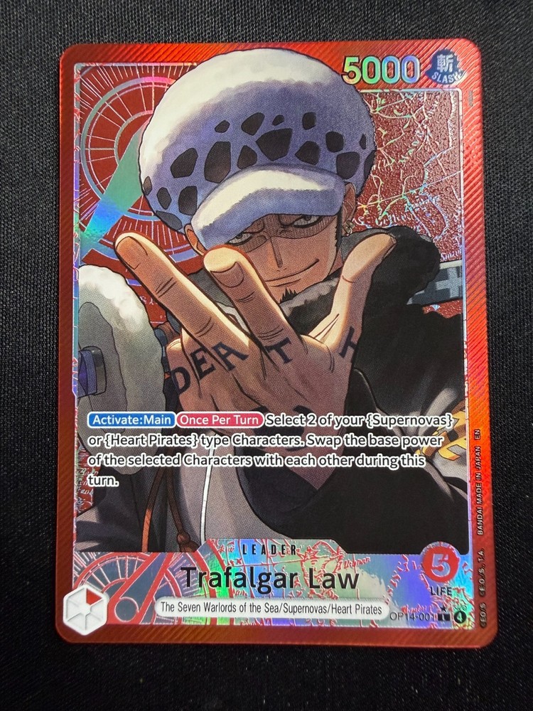 One Piece Trafalgar Law OP14-001 Leader Alt Art English Near Mint