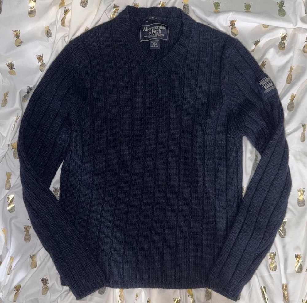 Abercrombie & Fitch Muscle navy blue men's sweater
