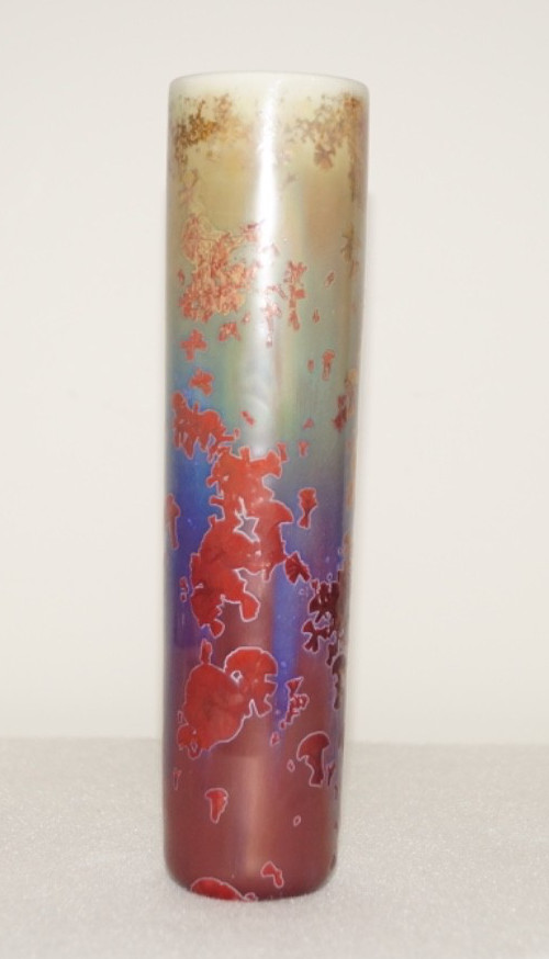 English Contemporary Studio Art Pottery - Crystalline Lustre Glaze Signed Sleeve