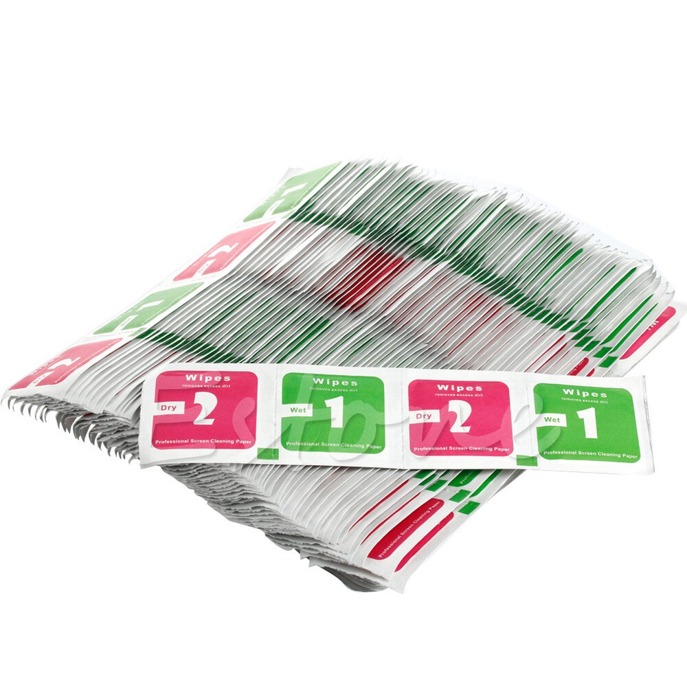 Phone LCD Screen Cleaning Paper 50pcs/set Dry Wet Optics Tissue Accessories