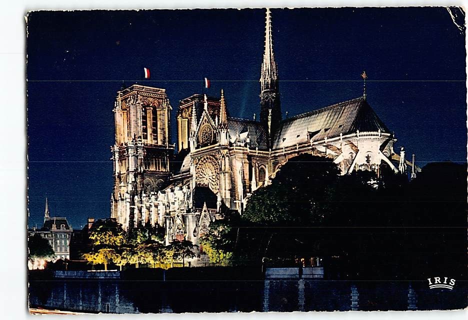 Postcard Notre Dame Cathedral Paris France