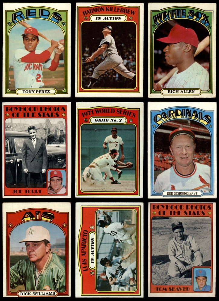 1972 Topps Baseball Near Complete Set / Lot 3.5 - VG+ 7282749 (322 / 787 cards)
