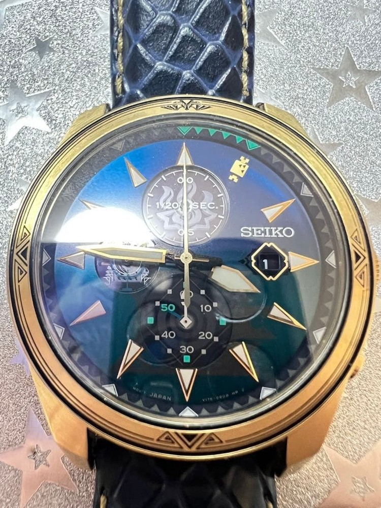 Monster Hunter 15th Anniversary Zinogre Model Wristwatch SEIKO Japan Used