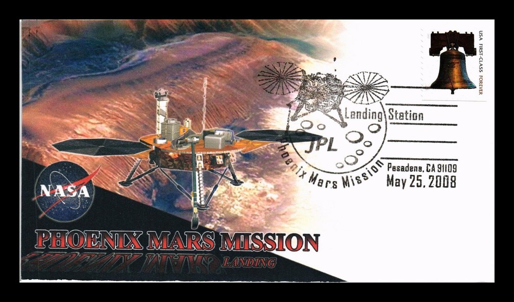 Us Space Cover Phoenix Mars Mission Landing Station Therome Cachet