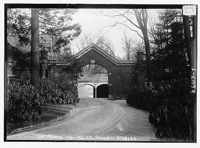 Photo:Entrance to Helen Gould's stables
