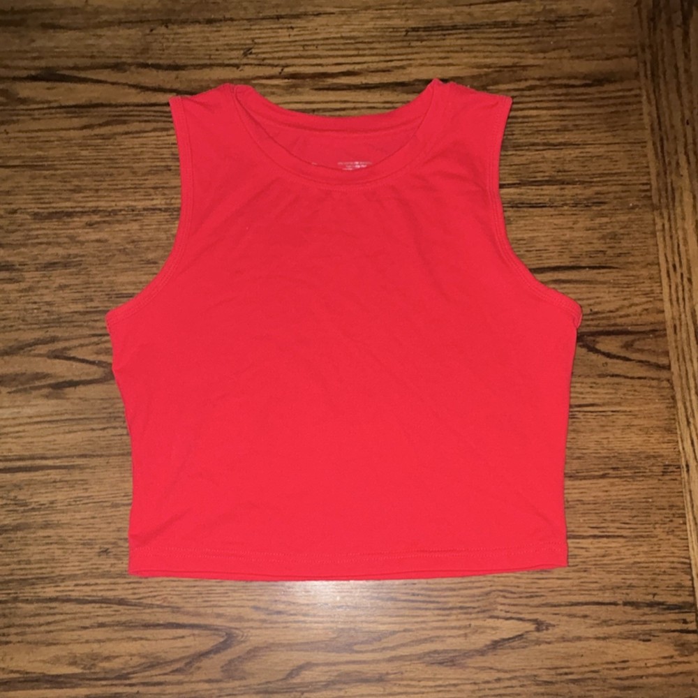 Zyia Active Crop Tank Top Red Size Medium Women's Activewear