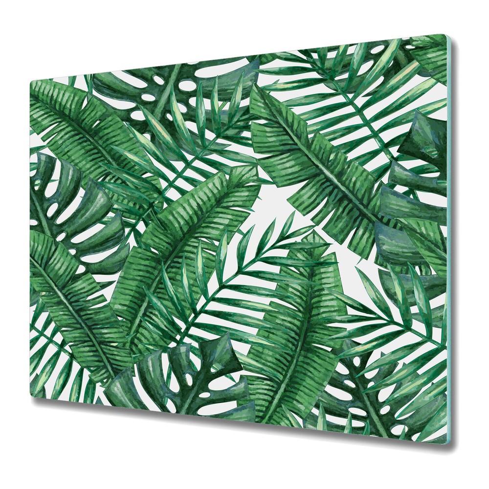 Serving Chopping Board Jungle Big Leaves Tropical Monstera Exotic Leaf 60x52