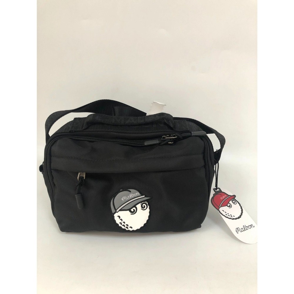 Malbon Golf Shoulder Bag Handbag Black Zipper Closure