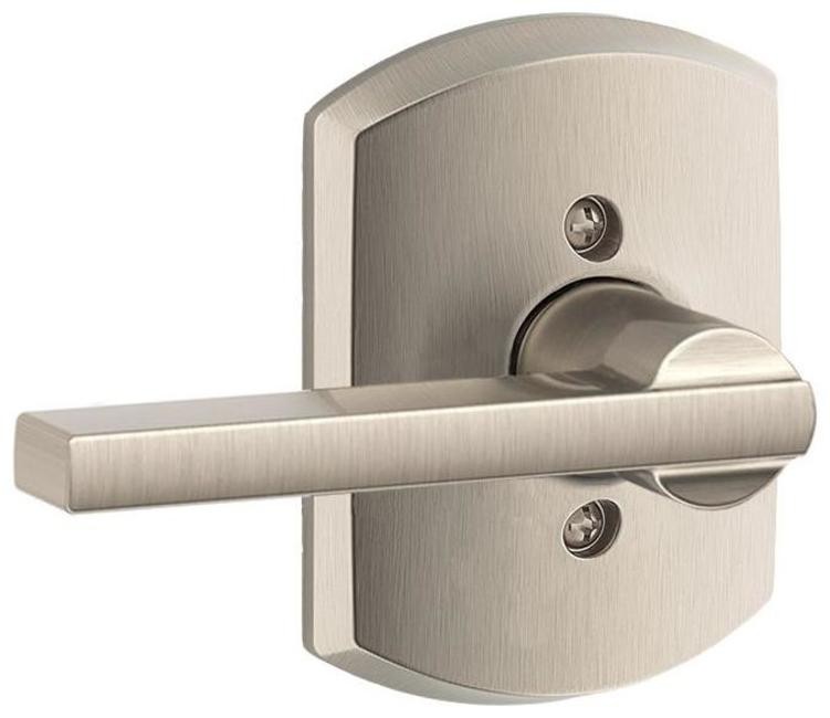 Schlage F170-LAT-GRW Non-Turning Dummy Door in Greige Latitude Finish