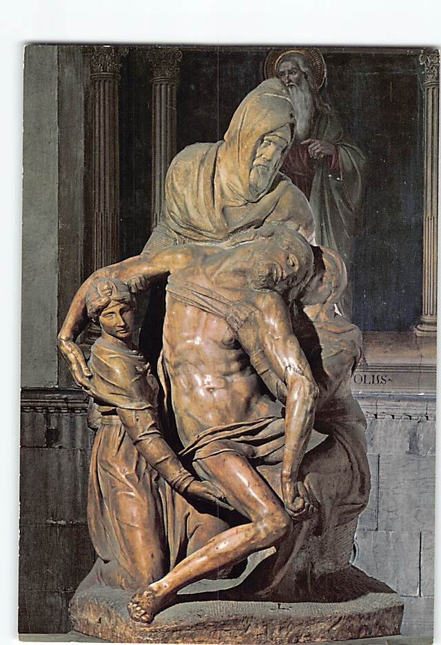 Postcard La Pieta Sculpture by Michelangelo Florence Cathedral Italy
