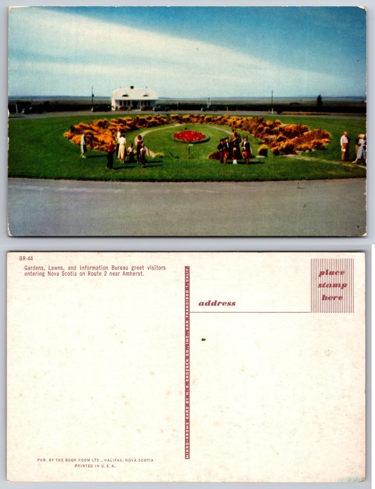 Gardens Lawns Information Bureau Nova Scotia Postcard