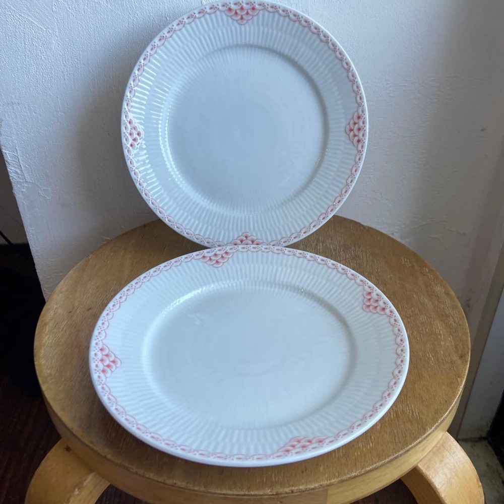 Royal Copenhagen Coral Lace Plate 22cm Set of 2 Used No Scratches