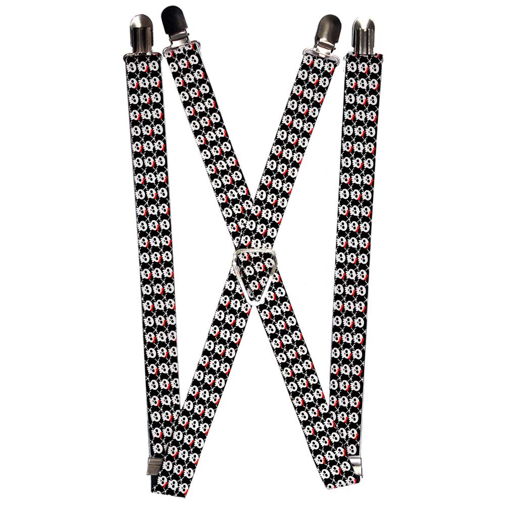 `Suspenders - 1.0`` - Skull W/Bow Black/White/Red` ACC NEWAnother great item from Rarewaves USA | Free delivery!