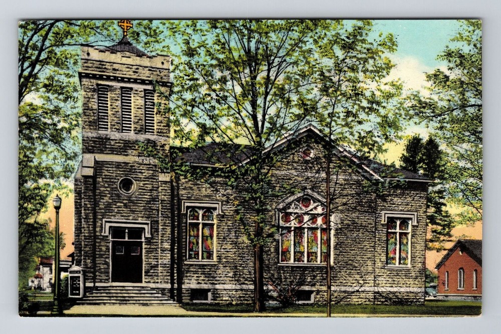 Homer NY-New York, First Methodist Church, Vintage Postcard