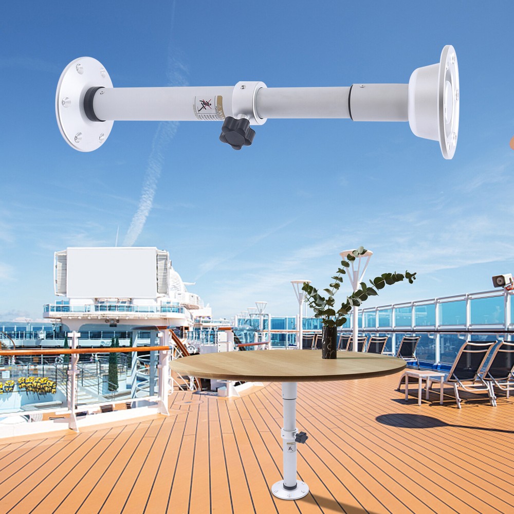 Adjustable 28-Inch RV Marine Boat Table Pedestal Stand with Sturdy Base