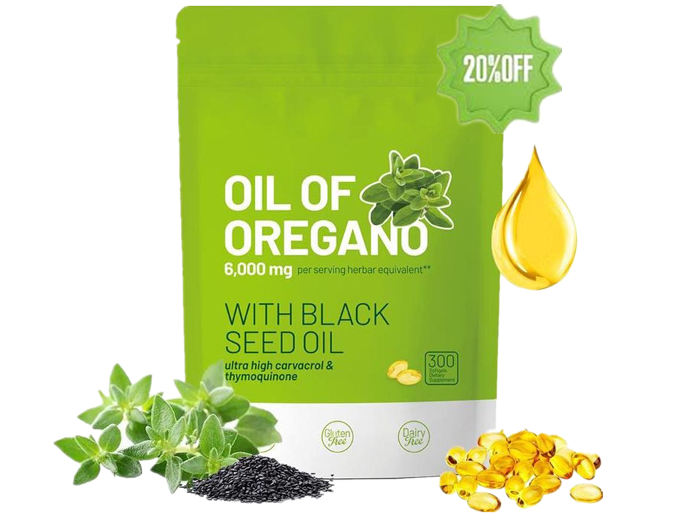 Oil of-Oregano 300 Softgels Black Seed Oil Organic Herbal Supplement Nourishment