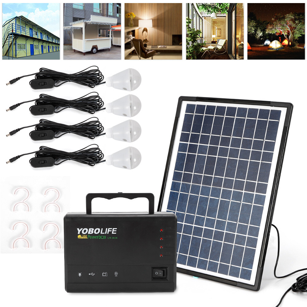 Portable 18V 12W Solar Panel Generator with Power Storage and Charging for Home or Outdoor Use