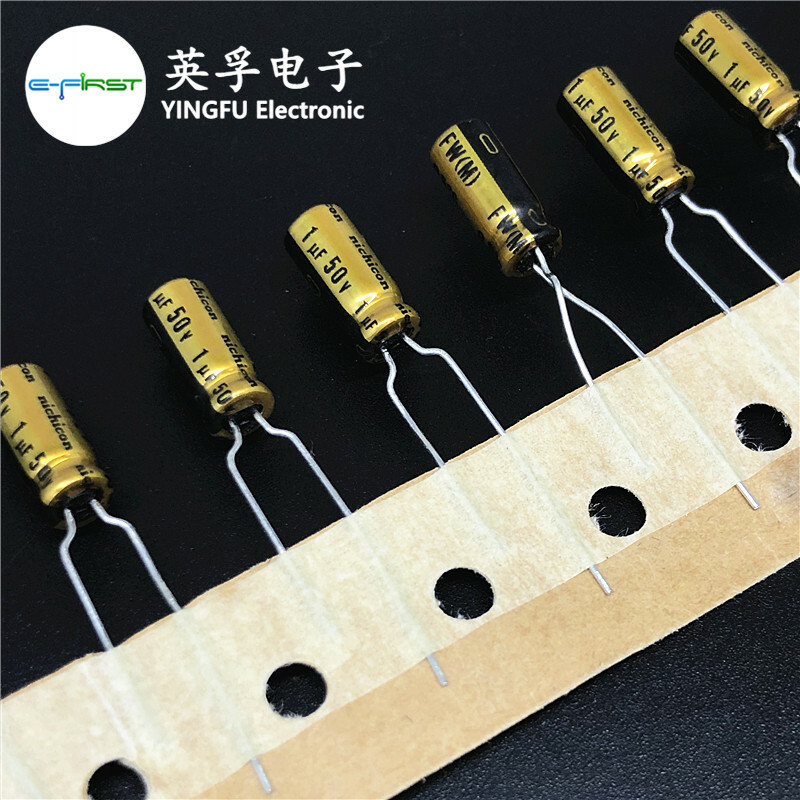 10pcs/100pcs 1uF 50V 5x11mm Nichicon FW 50V1uF High Grade HiFi Audio Capacitor
