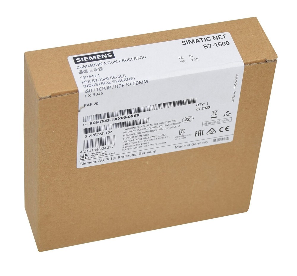 Siemens 6GK7543-1AX00-0XE0 Industrial PLC Ethernet Communication Processor