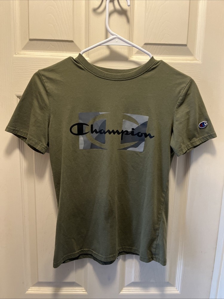 Champion Boys Short Sleeve T-Shirt Size Large Green