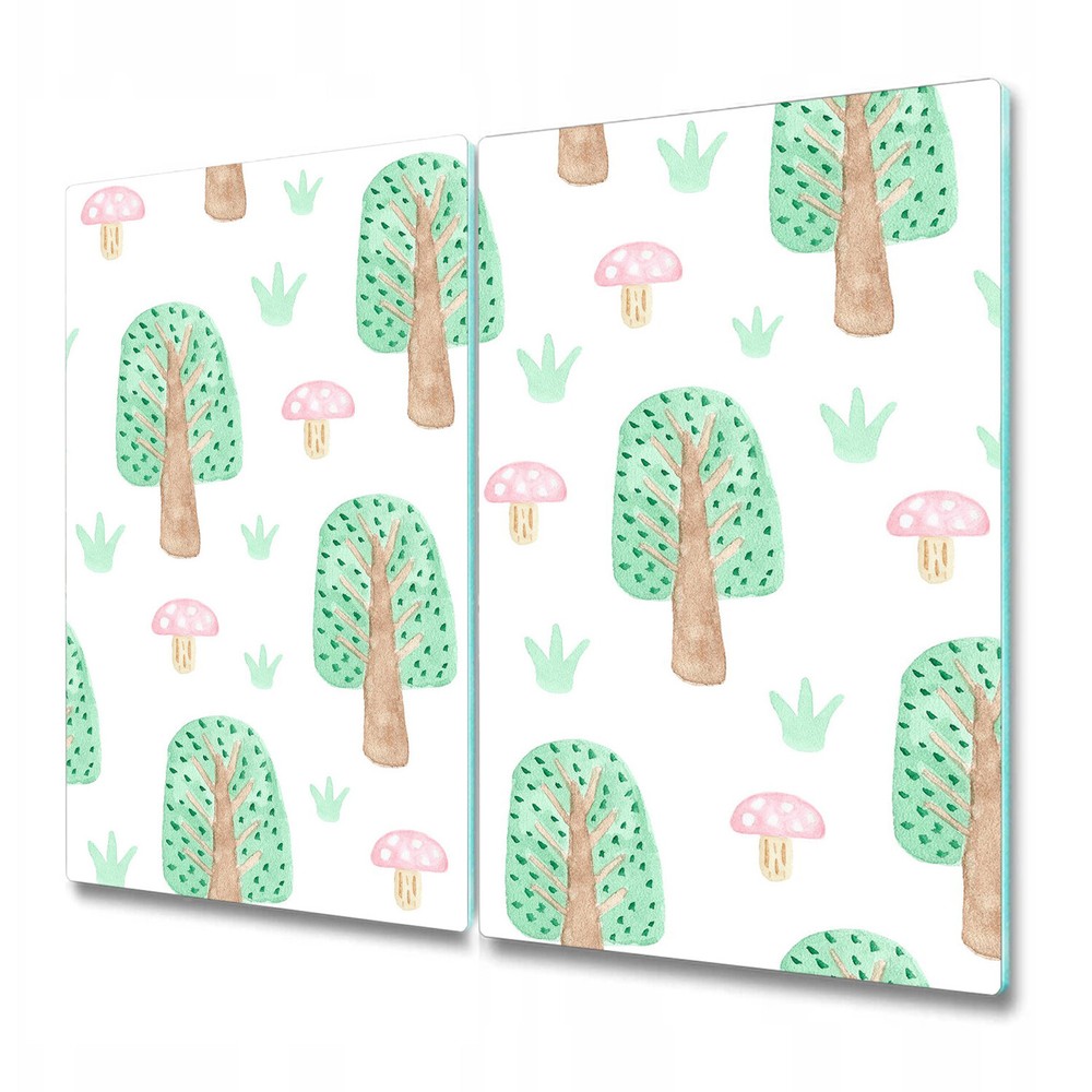 Glass Induction Ceramic Hob Cover Trees mushrooms Forest Woodland 2x30x52