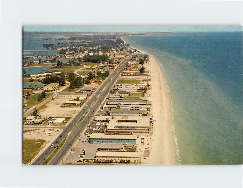 Postcard Aerial View of Redington Beach Florida on the Gulf of Mexico