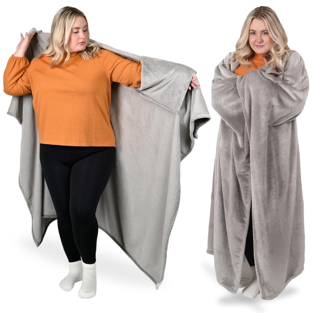 Adult Wearable Blanket with Sleeves - Wearable Blanket Adult - Wearable Blank...