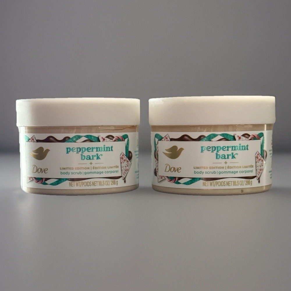 Dove Peppermint Bark Holiday Body Scrub Limited Edition 2-Pack 10.5oz