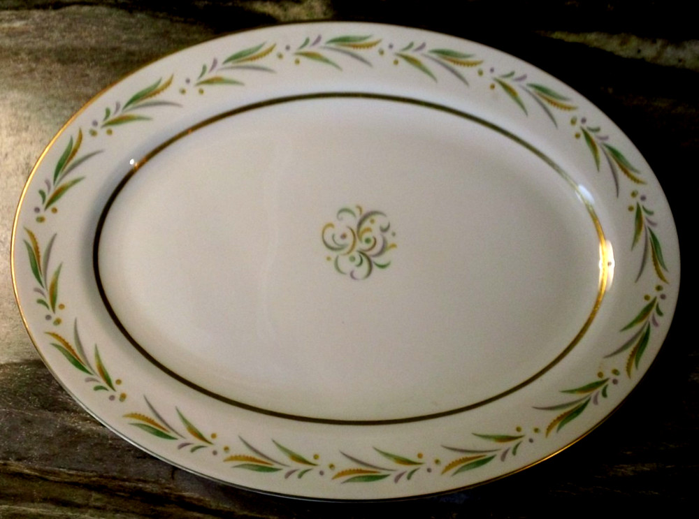Vintage Royal Jackson Fine China 15.25 in. x 11 in. Platter Autumn Pattern