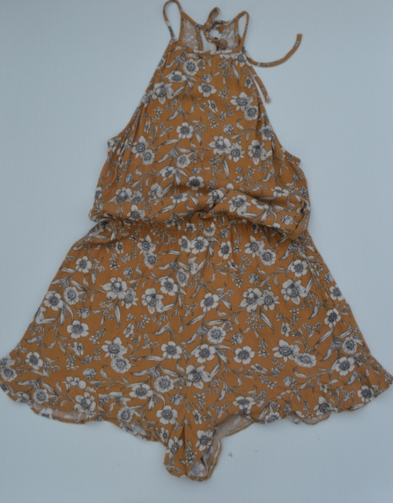 American Eagle Outfitters Sz Medium Brown Floral Sleeveless Romper