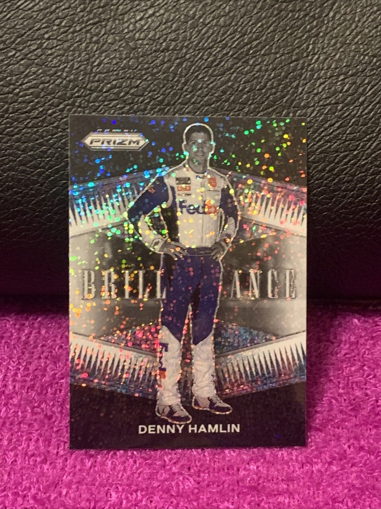2022 Panini Prizm - Brilliance Denny Hamlin #B-16 White Sparkle Prizm