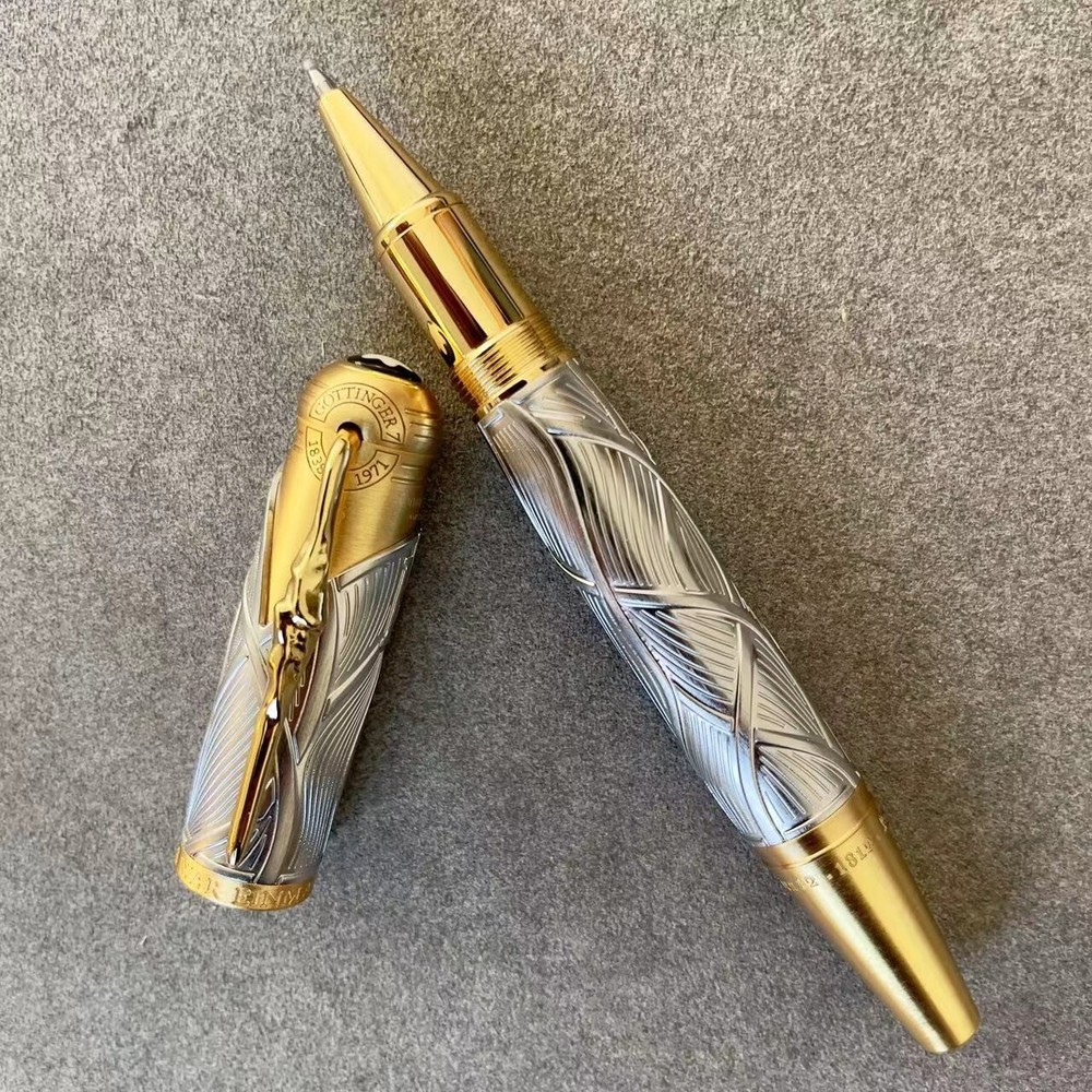 Deluxe Writers Brothers Grimm Series Silver-Gold Color 0.7mm Rollerball Pen