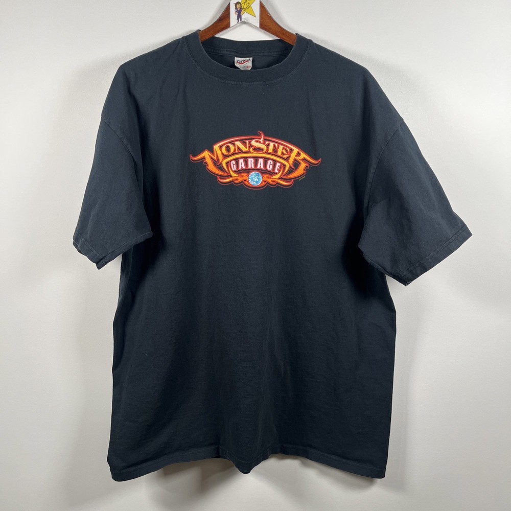 MONSTER GARAGE T Shirt Vintage 2003 Discovery Channel Hot Rod Racing Cars 2X