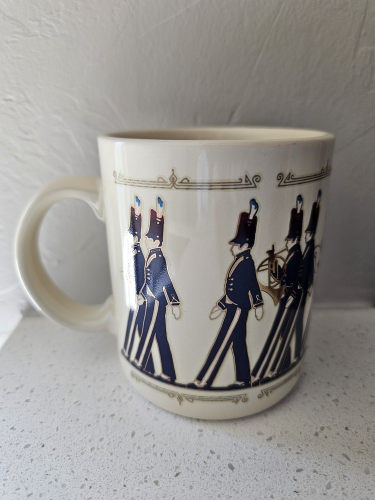 Hallmark Mugs Marching Band Gold Trim Made Japan Coffee Tea Cup Mug 12oz