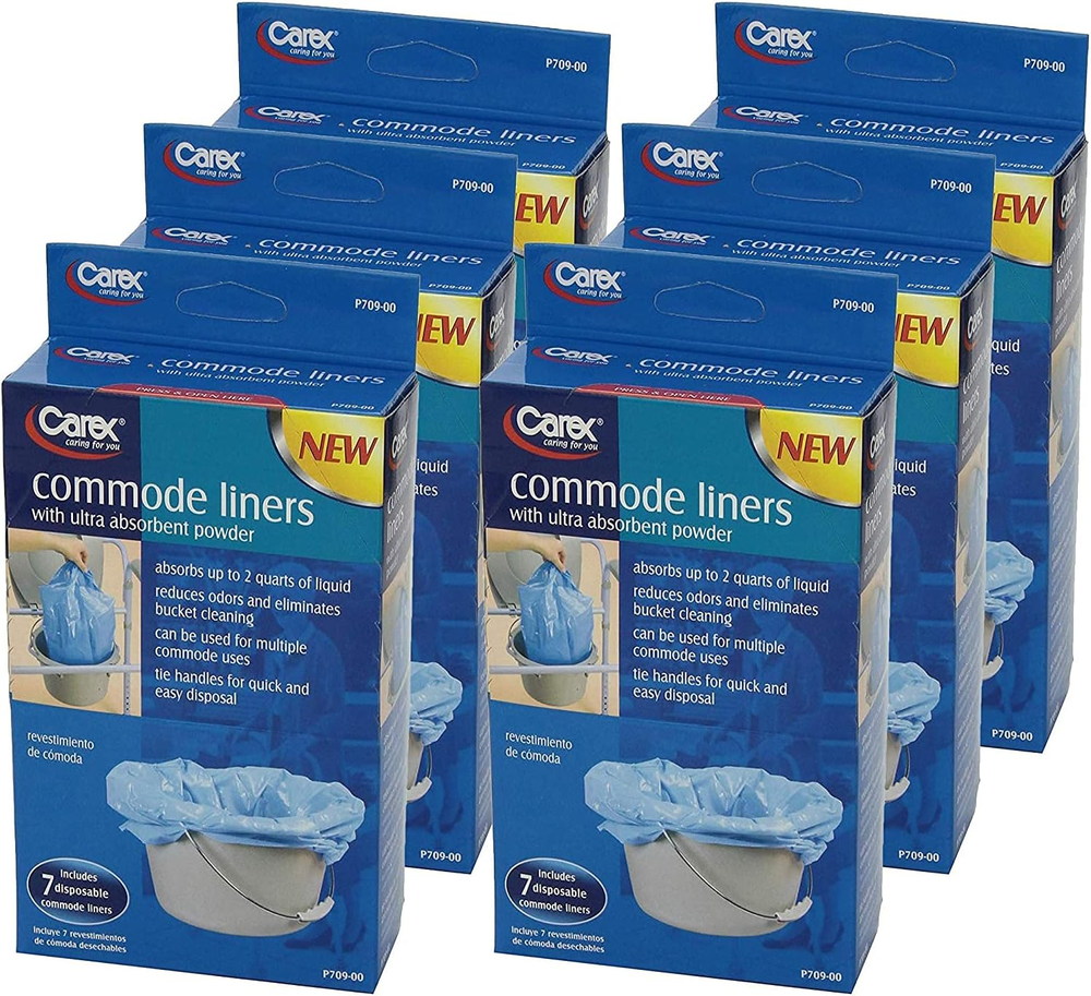 Commode Liners, Toilet Seat Cover, Fits Most Commodes, Toilet Liners and Paper C