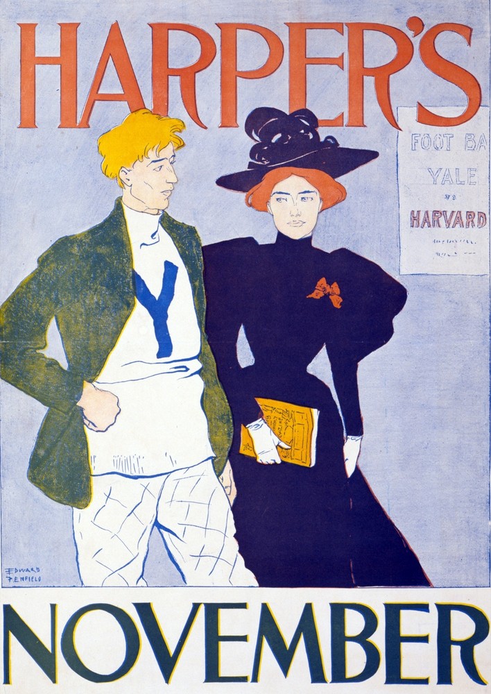 Harper's November Decorative Poster. Fine Graphic Art. Wall Interior Design 2187