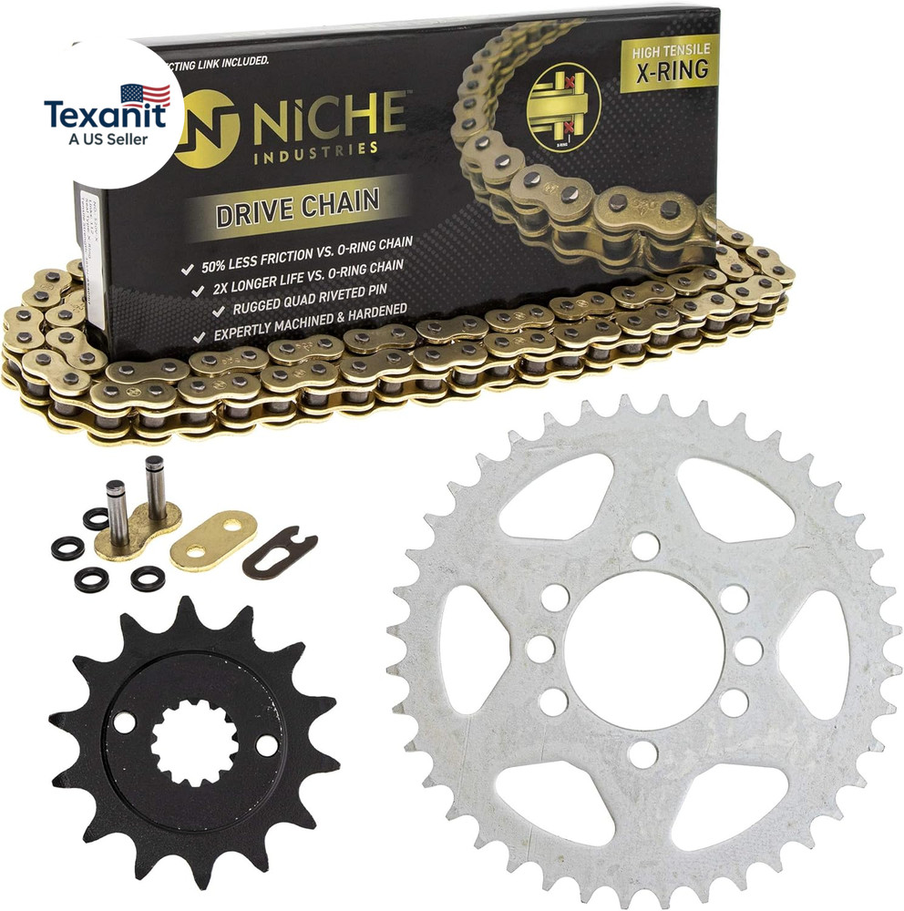 Drive Sprocket Chain Combo for Suzuki Quadsport Z400 LT-Z400 Front 14 Rear 40 To