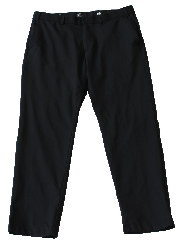 Lauren Ralph Lauren Black Label Men's Dress Pants Size 36x30 Black Stretch