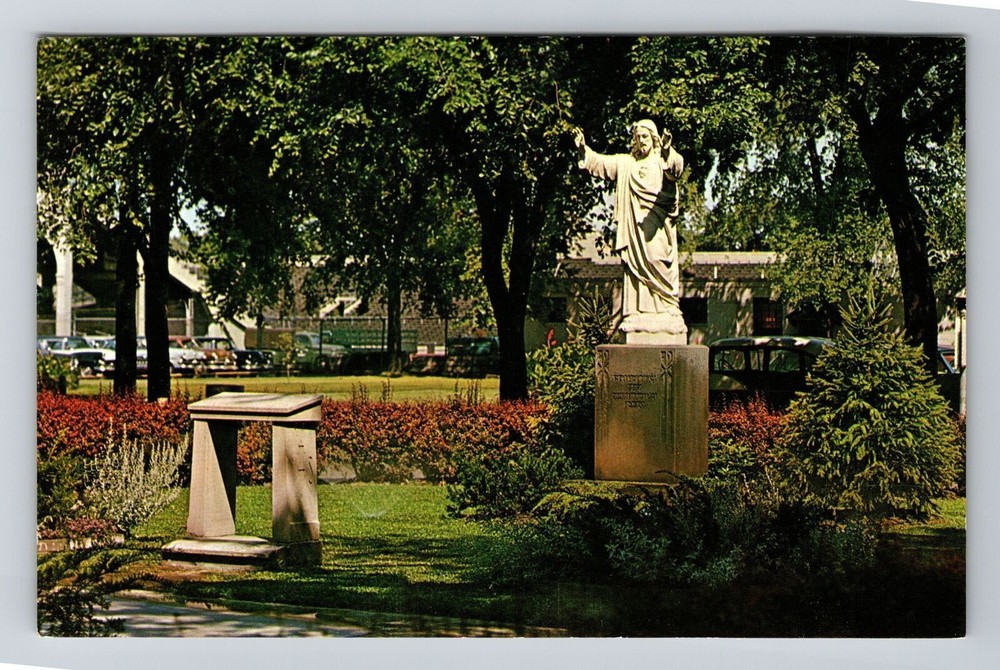 Detroit MI-Michigan, Sacred Heart Square, University, Vintage Postcard