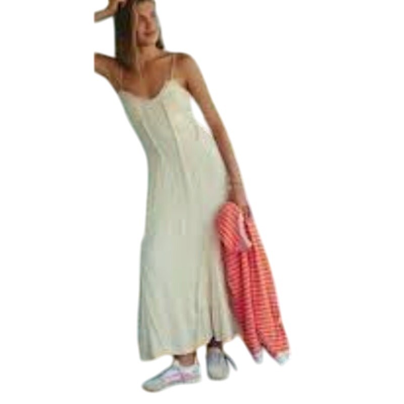 Free People Womens Siren Nights Maxi Dress Beach Maxi Cream Size Small