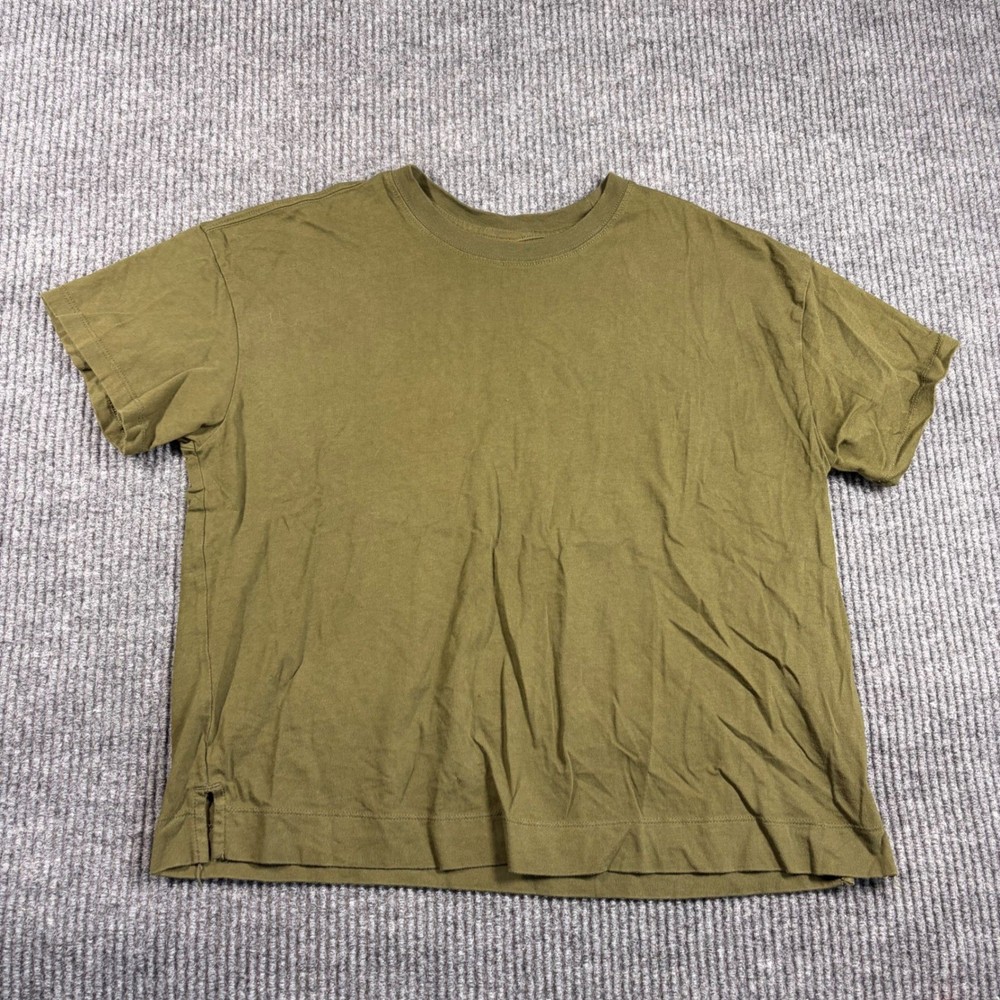 Old Navy Shirt Womens M Vintage Tee Olive Green Short Sleeve Crew Neck