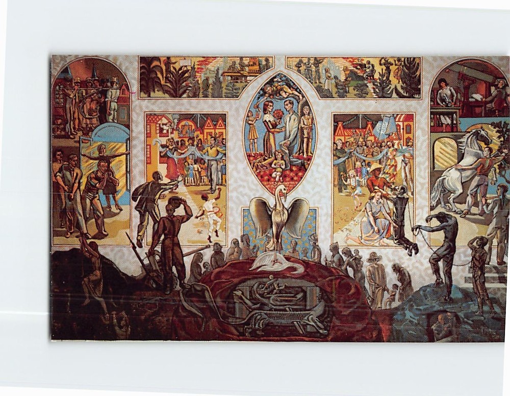 Postcard Mural Security Council Chamber United Nations Headquarters New York USA