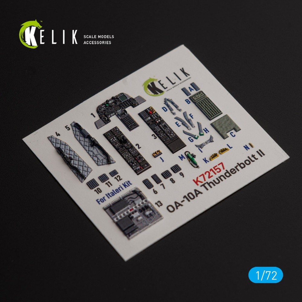 Fairchild Republic OA-10A Thunderbolt interior 3D Decals for Italeri 1:72 K72157