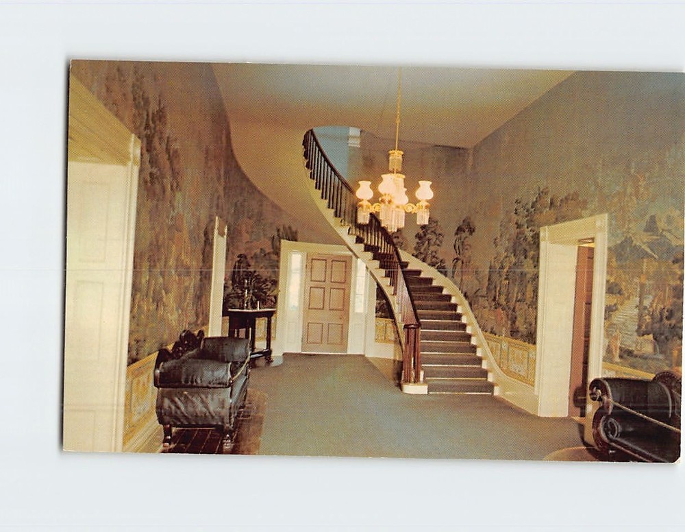 Postcard Entrance Hall The Hermitage Home of Andrew Jackson Tennessee USA