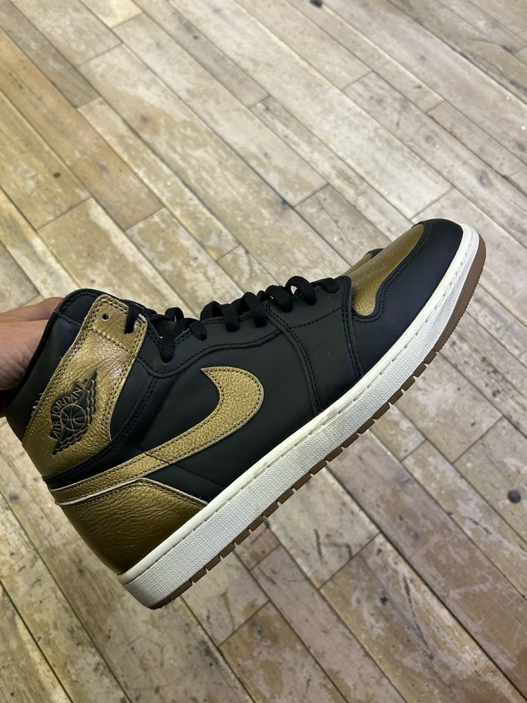 Size 14 - Air Jordan 1 Retro OG High Black Gold