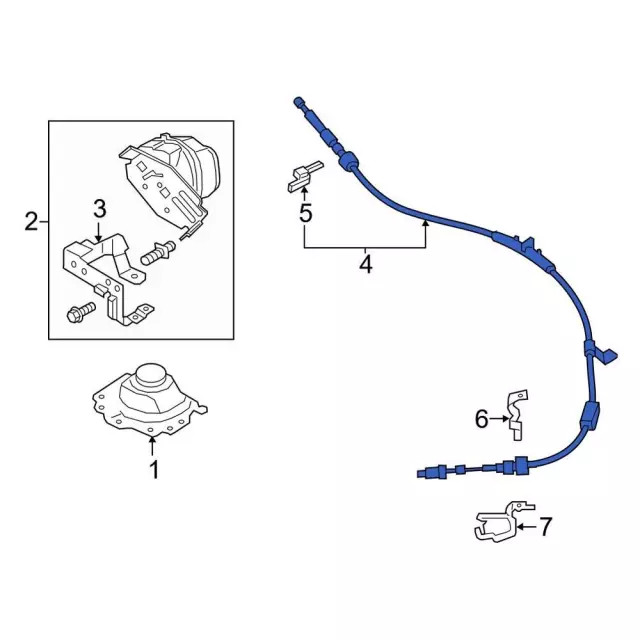 Genuine Ford Shift Control Cable DG9Z-7E395-AU